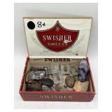 Rocks, Minerals, and More in Cigar Box