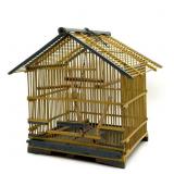 Vintage Wood Birdcage 14.5" x 13" x 13.5"