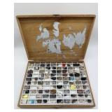 Rocks, Minerals, and More Samples in Wood Box-