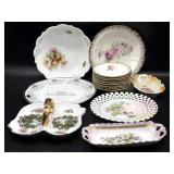 Antique/Vintage Porcelain Bowls and Plates 10.5"