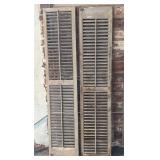 Antique Pair of Wood Shutters 17" x 80"
