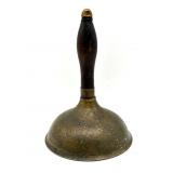 Vintage Large Brass Bell 9"- crack noted and