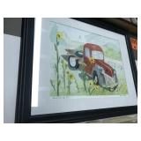 farm truck watercolor / signed