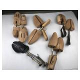 leather wooden shoe stretchers