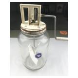 vintage glass churn