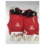 1950's red cowboy vest