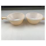 2 peach fire king bowls