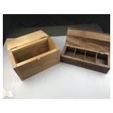 2 wooden boxes