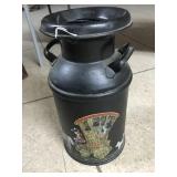 hand painted milk can