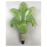 hand blown glass wine topper