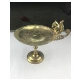 brass squirrel candy dish