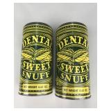 vintage dental sweet snuff cans