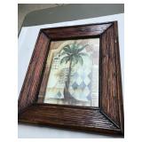 framed palm tree art