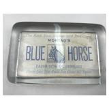 blue horse advertising paper weight