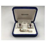 vintage cufflinks and tie clasp
