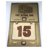 old bank calendar