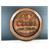 Coors on Tap Barrel Top Sign
