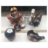 Misc Lot Ashtray Beer Glass Buffalo Etc