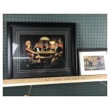 2 Framed Photos Vtg Actors & Musicians etc