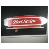 Red Stripe Advertising Surf Board