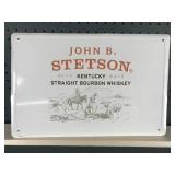 John B Stetson Whiskey Sign