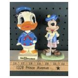 Disney Donald Duck Bobble head & Mickey Figure