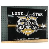 Lone Star Beer Sign Tin