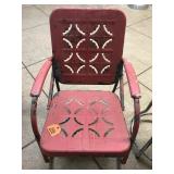 Vtg Metal Rocking Chair