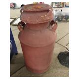 Vtg Red Milk Can