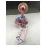 Shelf Sitting Flamingo Named Bob