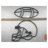 Pair of Football Decorative Items Helmet  Football