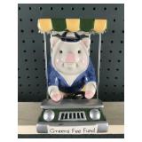 Pig Driving a Golf Cart Bank