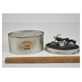 Fossil Motorcycle Clock w/ tin case
