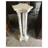 White Marble Plant Stand