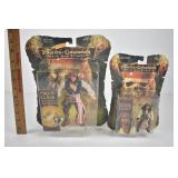2 Pirates of the Caribbean Action Figures NIP