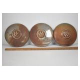 3 Volkswagen VW Hub Caps