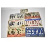 Lot of 7 License Plates
