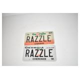 2 "Razzle" Georgia License Plates