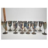 13 Silver Plated Goblets