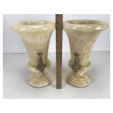 2 Alabaster Vases