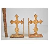 Cross Iron Bookends