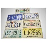 Lot of 7 License Plates