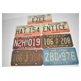 Lot of 7 License Plates