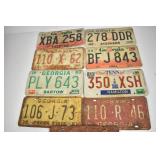 Lot of 8 License Plates