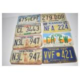 Lot of 8 License Plates
