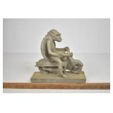 Clay Gargoyle Motorcycle Statue