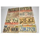 Lot of 8 License Plates