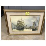 Framed Ship Art Greenwich Workshop