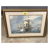 Framed Ship Art Greenwich Workshop