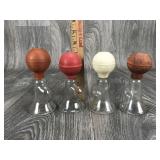 4 Vintage Glass Breast Pumps